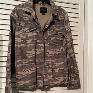 Women’s Camo Cargo Button-Up Jacket
